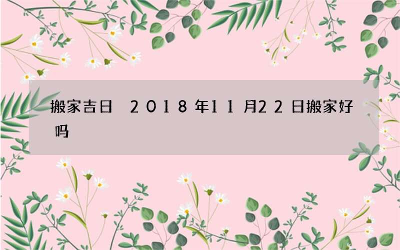 搬家吉日 2018年11月22日搬家好吗